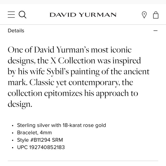 David Yurman X Classic Cable Station Bracelet in Sterling Silver & 18K Rose Gold - Picture 14 of 14